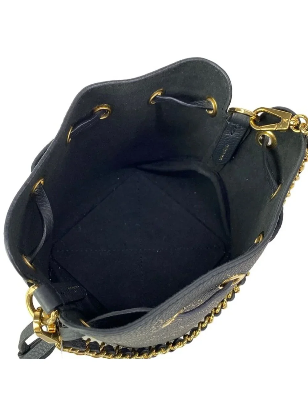 Louis Vuitton Handbag Mahina Picobella Noir Gold Chain Handle Leather Cowhide